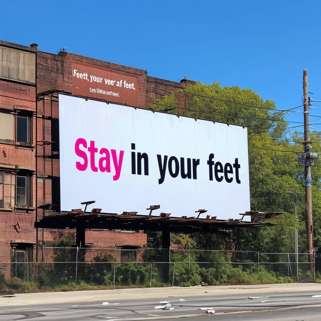 billboard that says stay in your feet