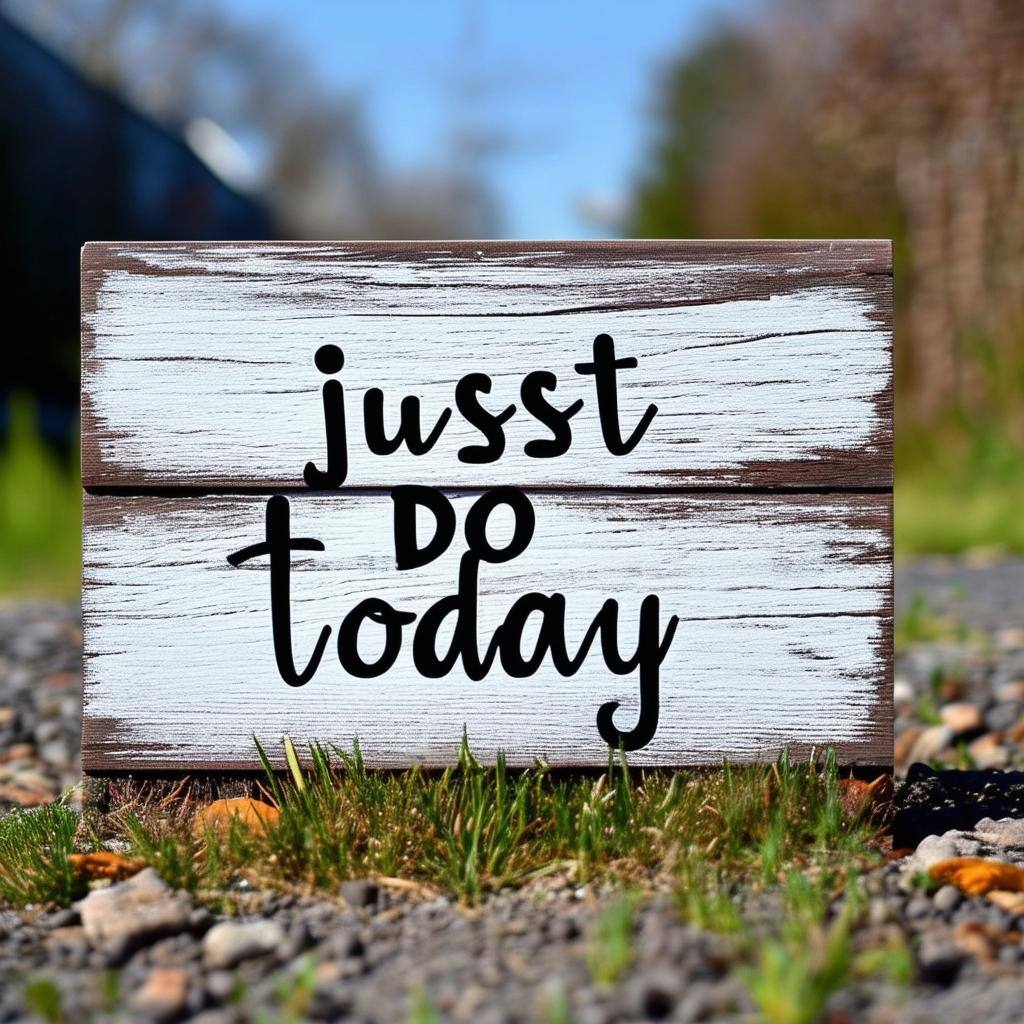 sign that says just do today-1